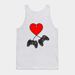 Video Gamer Heart Controller Valentine's Day Tank Top